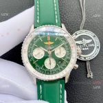 NEW! Swiss Breitling Navitimer Valjoux7750 Watch SS Green Dial_th.jpg